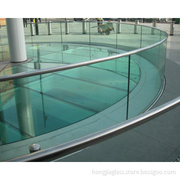 Bent Tempered Railing Glass